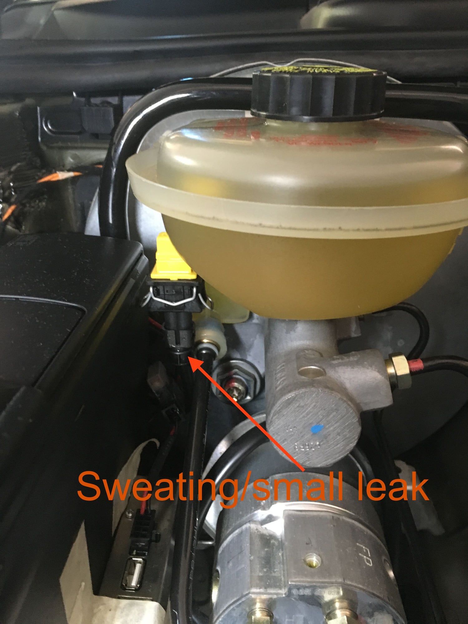 leaking brake fluid