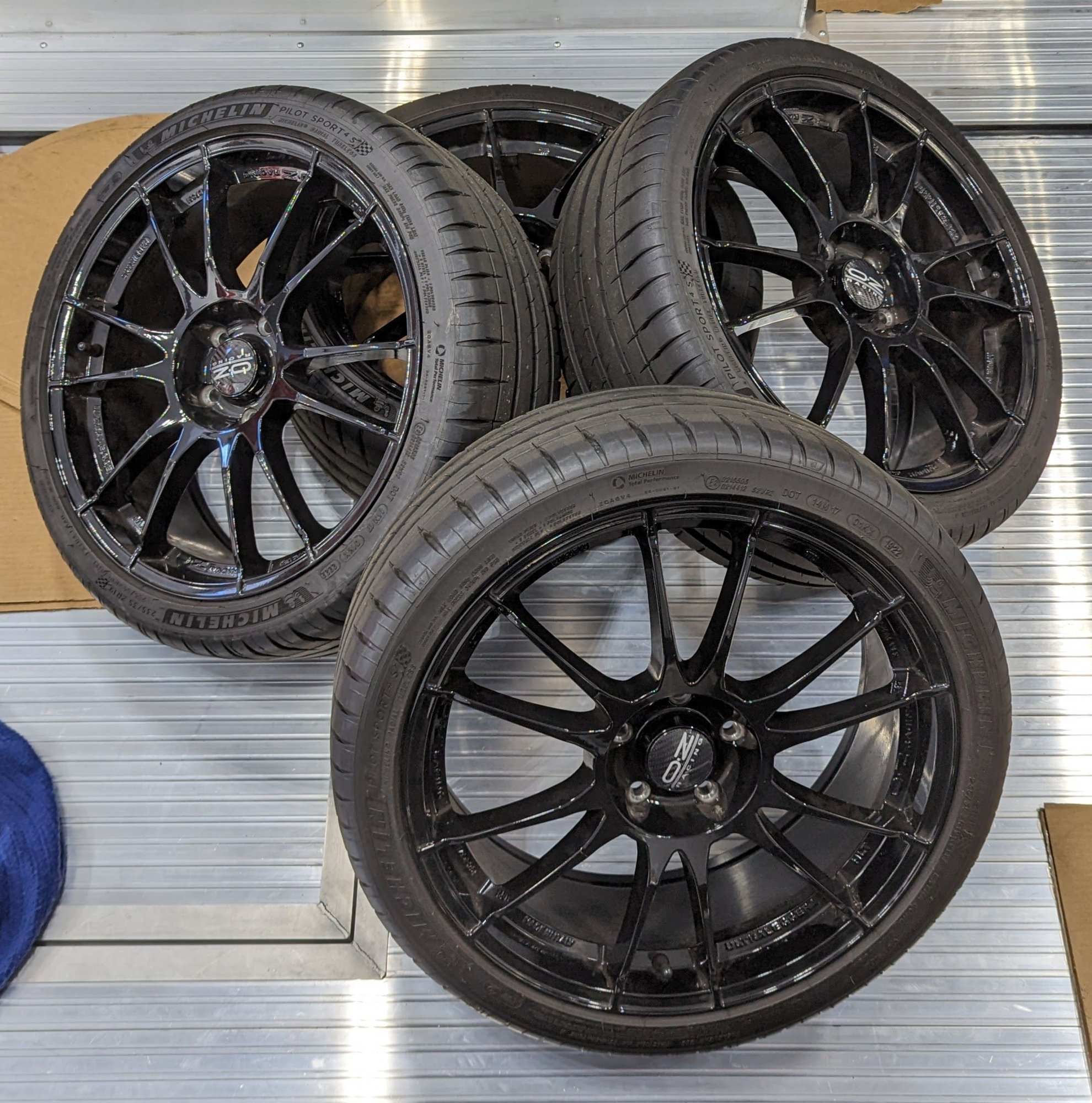 Wheels and Tires/Axles - OZ Ultraleggera HLT black 19x8 wheels with Michelin Pilot Sport 4S - Audi VW BMW Merc - Used - All Years  All Models - San Leandro, CA 94577, United States