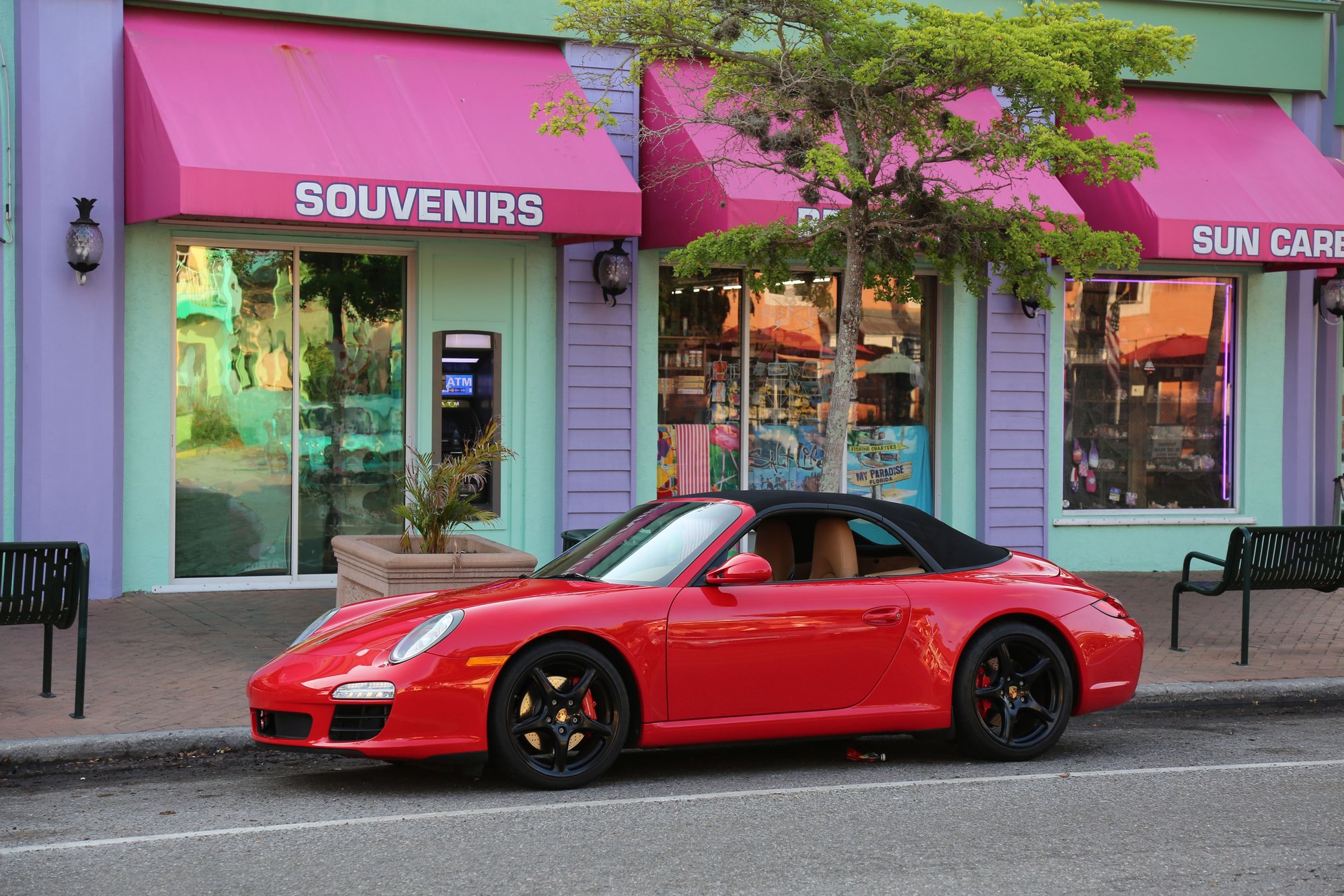 2010 Porsche 911 - 2010 911S Cabriolet  Guards Red / Beige Interior Black Soft Top - Used - VIN WPOCB2A94AS754086 - 48,600 Miles - 6 cyl - 2WD - Manual - Convertible - Red - Sarasota, FL 34231, United States