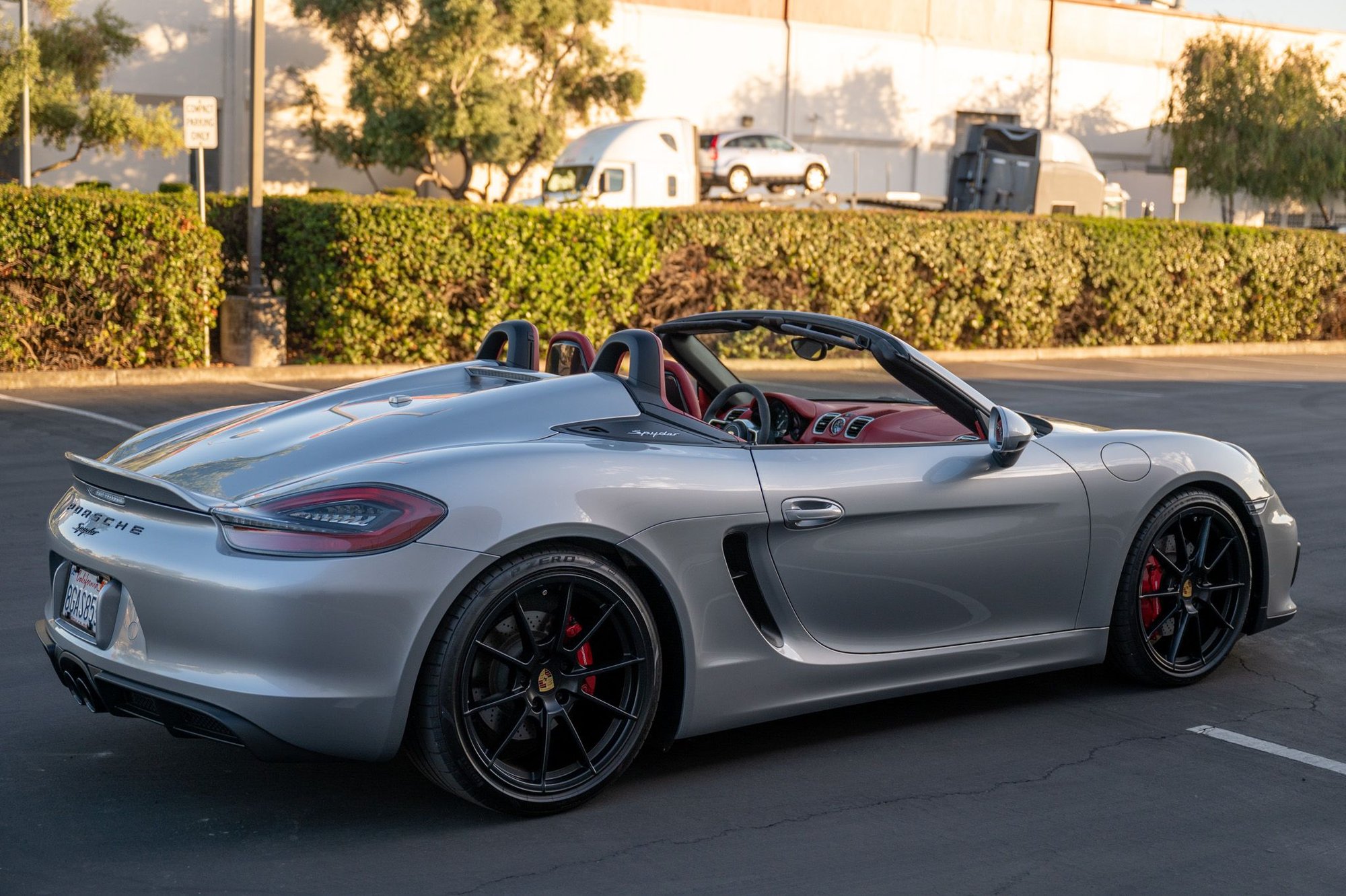 2016 Porsche Boxster - 2016 Boxster Spyder | GT Silver | Spyder Garnet Red Interior | Great spec | 8500~ mi - Used - VIN WP0CC2A82GS152669 - 8,500 Miles - 6 cyl - 2WD - Manual - Convertible - Silver - San Jose, CA 95035, United States