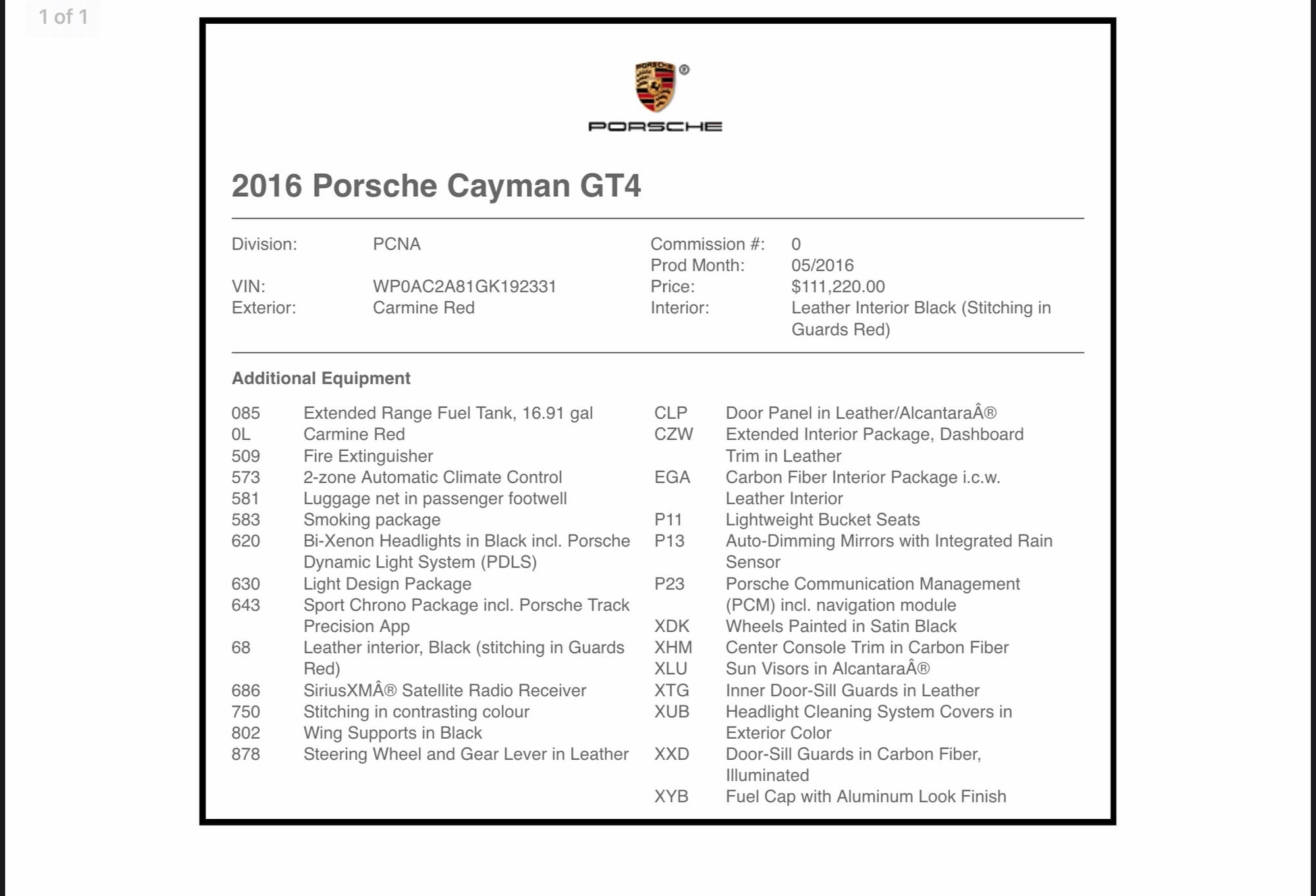2016 Porsche Cayman GT4 - Porsche Cayman GT4, CPO, Carmine Red,Loaded, ATC Trailer, Track Wheels - Used - VIN WP0AC2A81GK192331 - 13,600 Miles - 6 cyl - 2WD - Manual - Coupe - Red - Sanford, NC 27332, United States