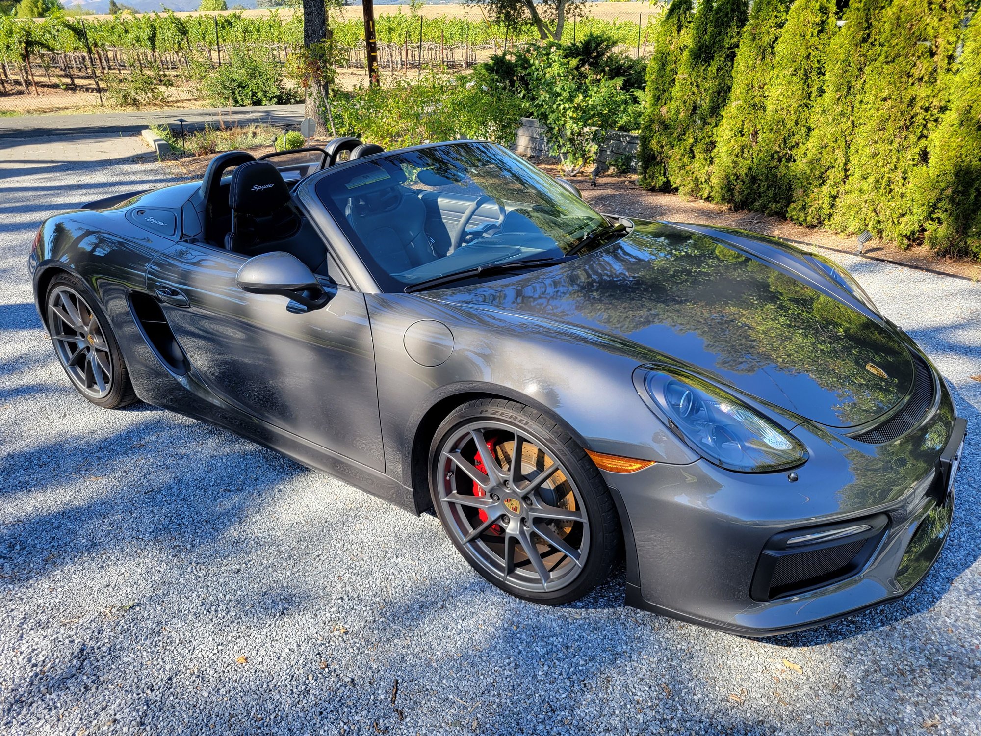 2016 Porsche Boxster - 2016 Porsche Boxster Spyder 6-Speed - Used - VIN WP0CC2A81GS152730 - 12,530 Miles - 6 cyl - AWD - Manual - Convertible - Gray - Sonoma, CA 95476, United States
