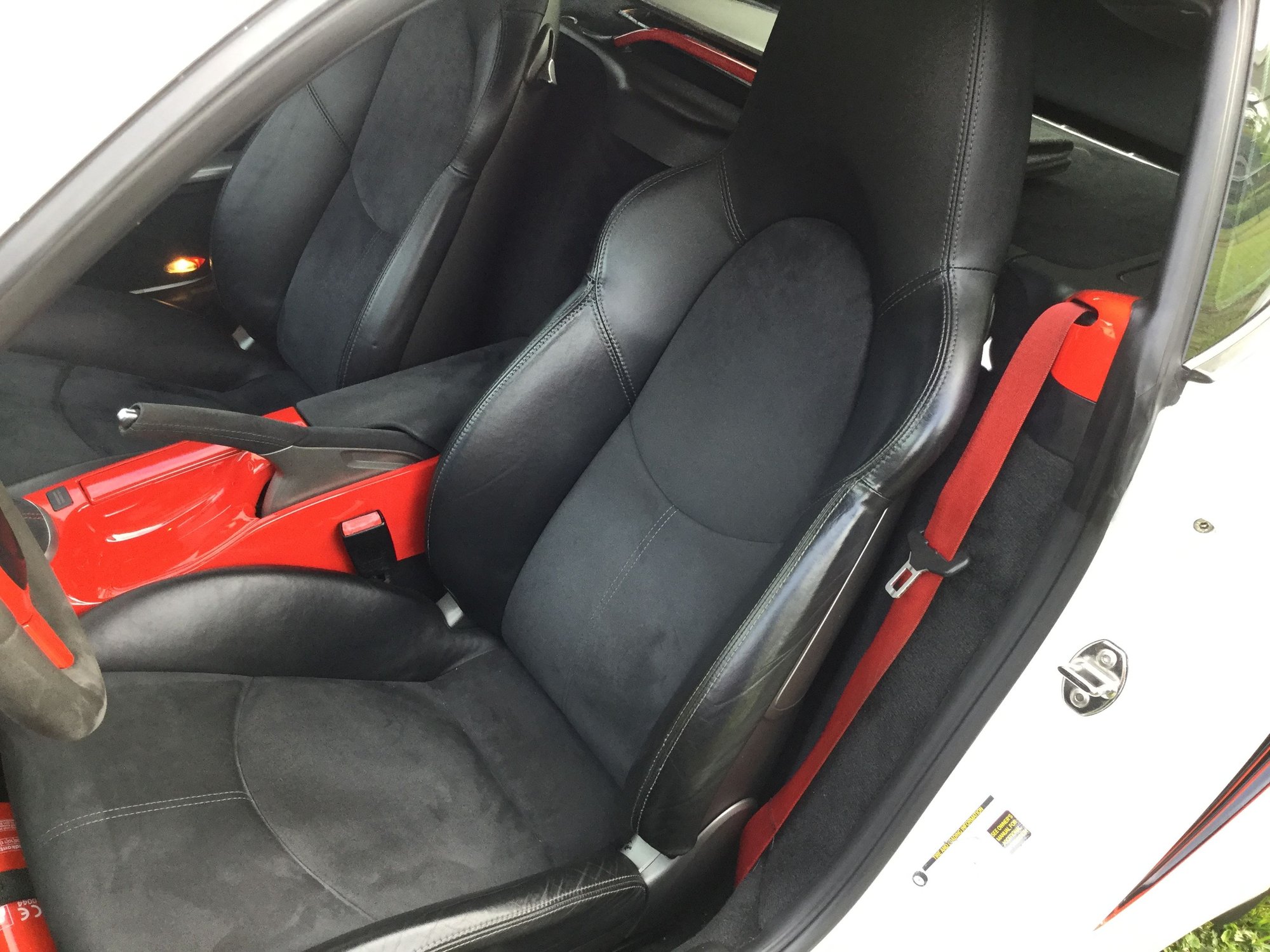 2006 Porsche Cayman - 2006 Cayman S white with red and black accents - Used - VIN WP0AB29846U782890 - 104,322 Miles - 6 cyl - 2WD - Manual - Coupe - White - Tampa, FL 33624, United States