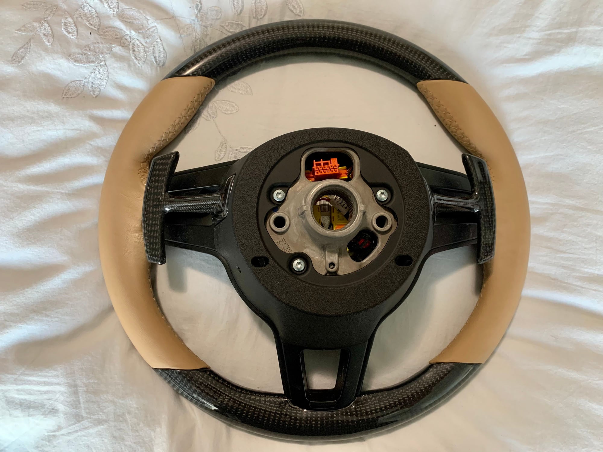 Steering/Suspension - Custom 991.2 Carbon Steering w Airbag (Sand beige) - New - 0  All Models - Brampton, ON L6Y6C5, Canada