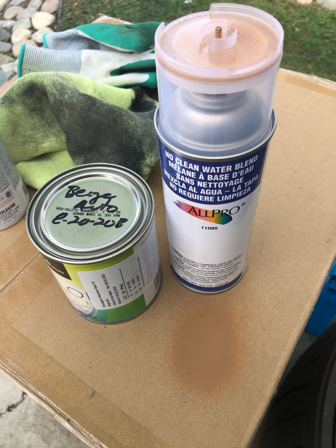 Color matched spray paint can of Sand Beige Rennlist Porsche