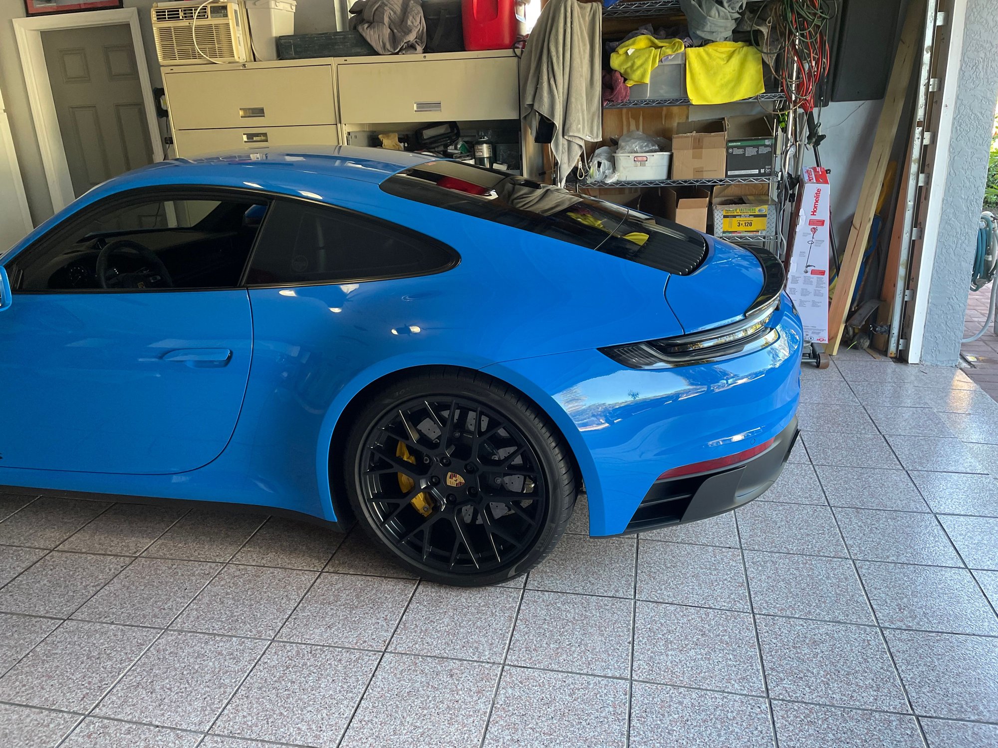 Accessories - 992 REAR SPOILER CARBON FIBRE PAINTED SHARK BLUE - Used - 2020 to 2023 Porsche 911 - Fort Lauderdale, FL 33308, United States