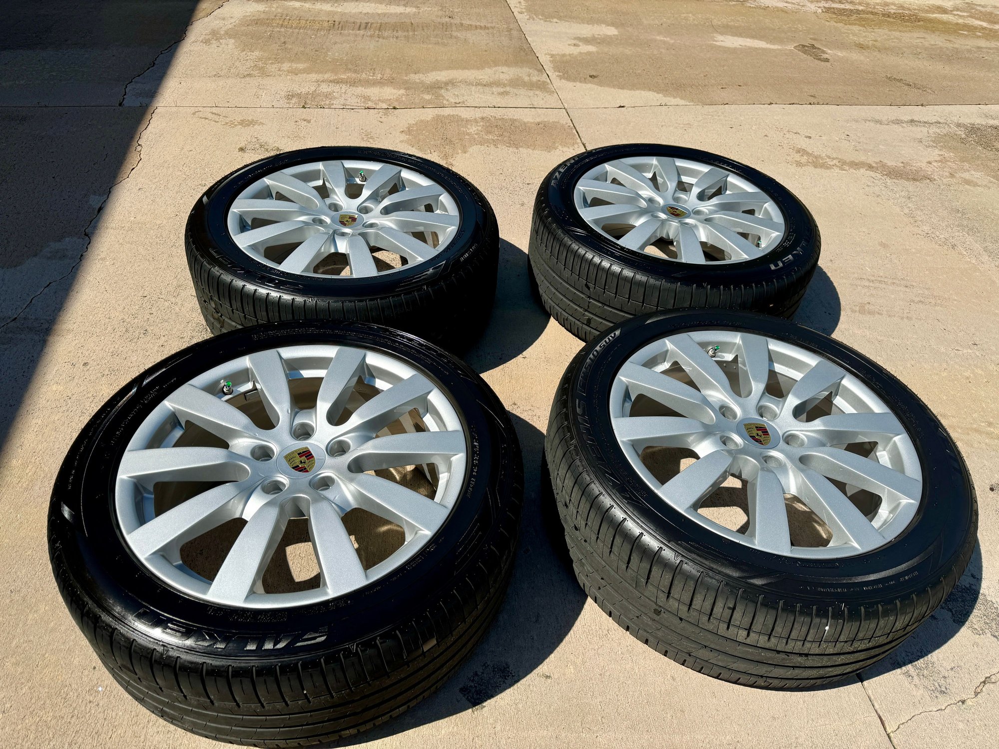 Wheels and Tires/Axles - Authentic Porsche Cayenne Wheels 9"x20" ET57 for 958.1 or .2 w/ Falken Tires & TPMS - Used - Gainesville, GA 30506, United States