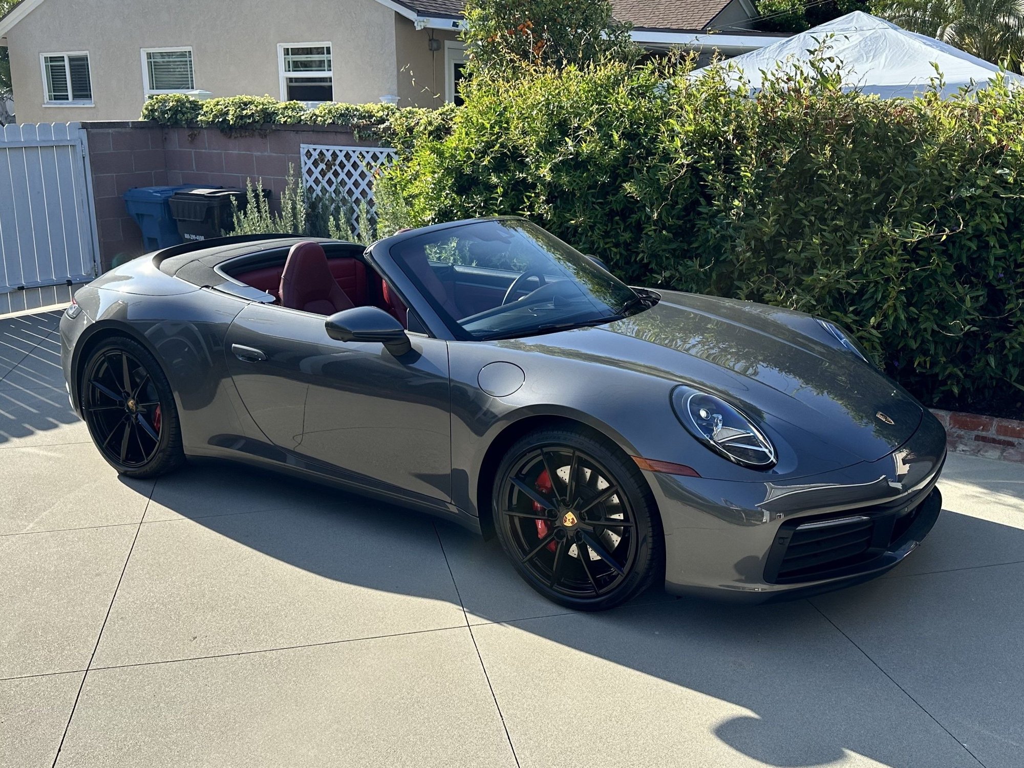 2021 Porsche 911 - 2021 992 Carrera S Cab -- 1 owner, 12k miles, Bordeaux Red interior -- NEW PRICE - Used - VIN WP0CB2A96MS248537 - 12,843 Miles - 6 cyl - 2WD - Automatic - Convertible - Gray - Hawthorne, CA 90250, United States