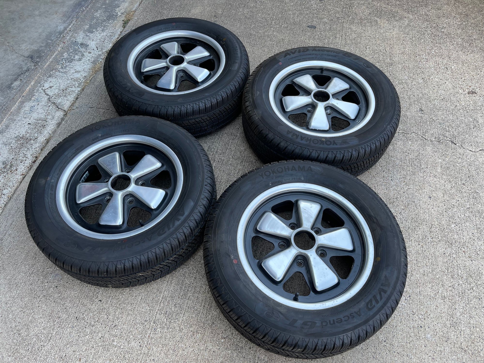 Fuchs 15x6 w/ New Yokohama Tires Set of Four Rennlist Porsche