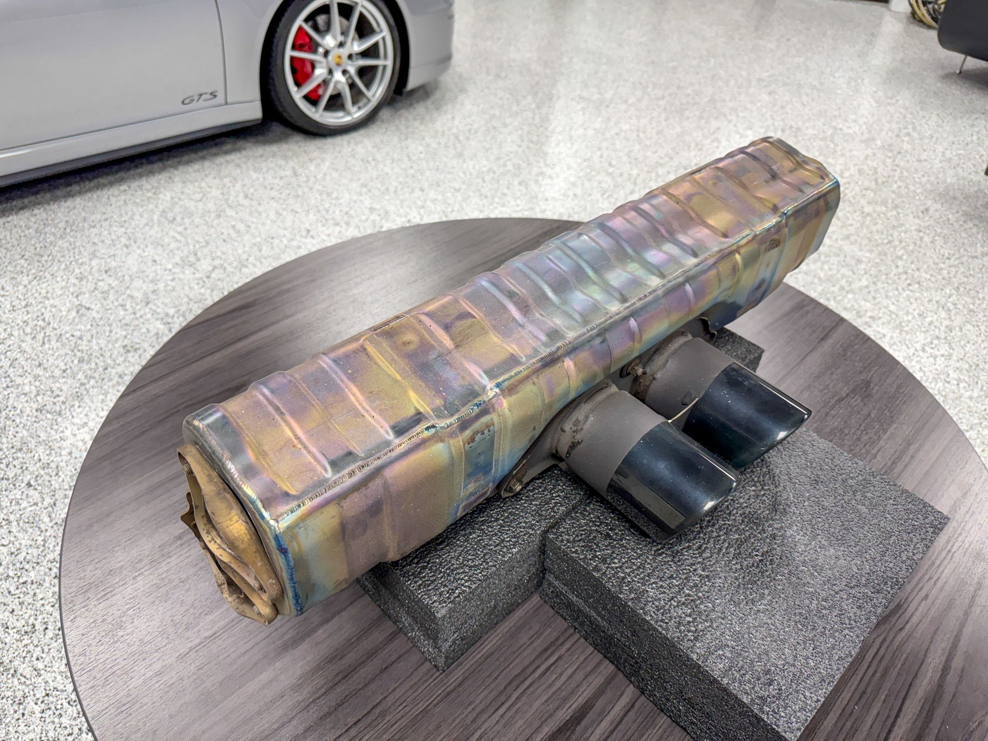 Engine - Exhaust - OEM 997 GT3RS Titanium Muffler with Tips - Used - -1 to 2026  All Models - Mooresville, NC 28117, United States