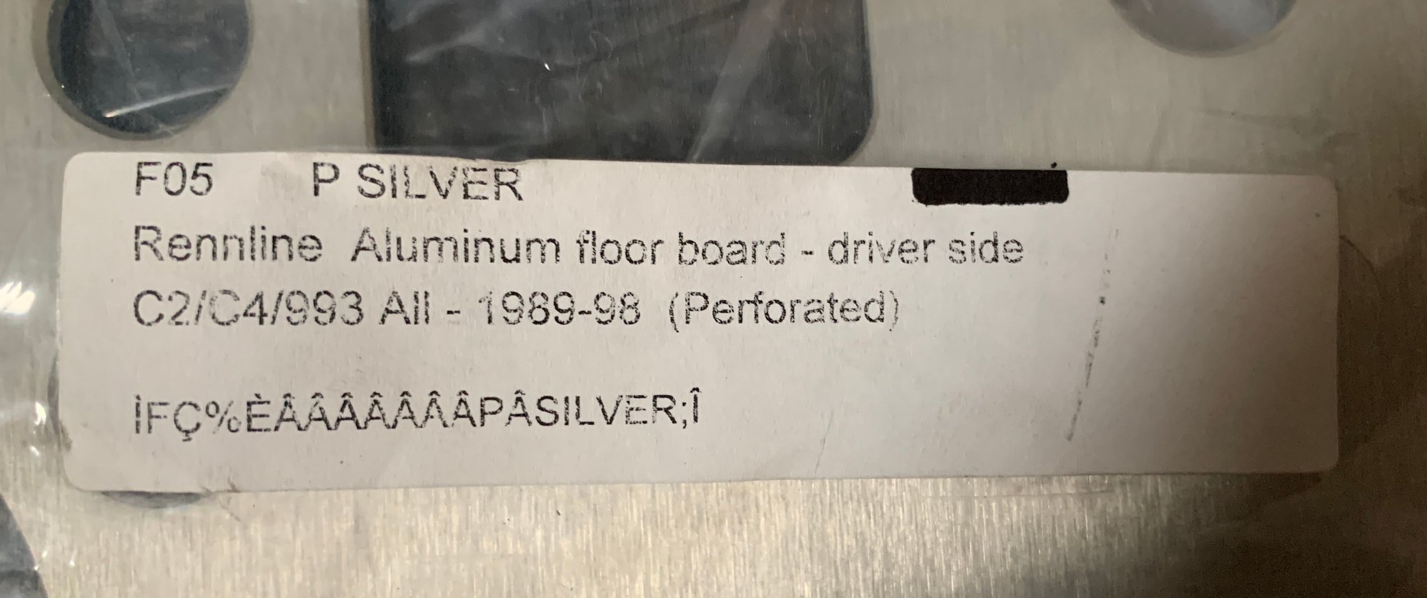 Miscellaneous - CHEAP:  Price change:  Rennline Aluminum Floorboard - Driver Side - New - 1989 to 1998 Porsche 911 - Baltimore, MD 21212, United States