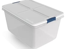 Buy one of these cheap plastic bins from Target or Walmart and save yourself a whole bunch of money for something no one is going to see and does the same thing as the ridiculously overpriced tub with the Porsche logo on it