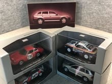 1/43 Porsche History Collection Off-Road (4-Car set, 911T, 911 SC, 959 Gruppe B, Cayenne Turbo) - $220