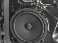 Speaker mounted in door