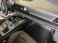 OEM CF passenger trim installed 