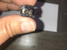 Socket set to receive a bulb with a molded glass base with embedded wires. 