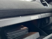 Carbon car document holder/box