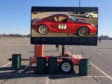 Autocross at Tobay Beach, November 2020, edited my car into this sign.