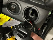 Headlight switch is easy to remove. Push in and turn. 