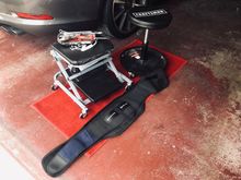 Having another stool for tools and hardware really helps the back. Back brace is a new must for me. 