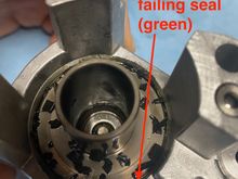 The gasket that was destroyed. This might cause cam shaft deviation. Either from lost of oil pressure or maybe blocking the piston from goin down all the way. 