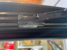 left side where cable lever attaches.  Note corner of the plastic is missing.