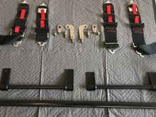 Harness Bar, (2) Custom Steel Sub-Strap Bars, Brey Krause Lap Belt Mounts, Harness Lap Belts