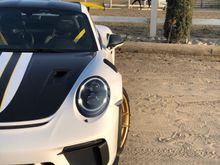 GT3 RS after rims powder coated to gold