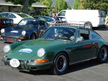 Paul and Ed Kramer at Targa CA 2014, 265,000 mile "La Tortuga", Irish Green.