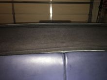 My cover that is not attached to the frame and sticks up a little