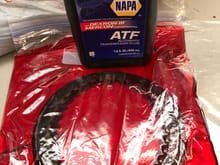 Plates soaking in ATF in a zip-lock bag for a few hours.