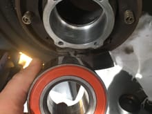 New bearing hammered in with seal/race tool