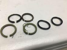 coolant orings tore apart, oil o-rings still soft (the 2 right most)