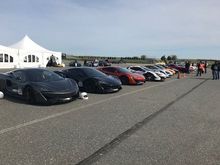 part of the lineup.  Behind me the line continued plus cars scattered in the paddock.