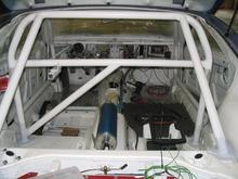 Interior in progress, 1.75" DOM tubing, including all new brake lines, electrical wiring, and accusump.