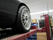 265 front on E28 Forged Aluminum BBS Cupcar Wheels with Toyo R888