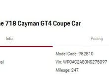 From the Porsche LA Web Site.  Also list in AutoTrader same price.