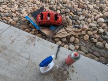 Trying my best to clean probably over a decade of brake dust and gunk off these calipers without ruining the paint