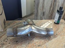 back to the y-plenum sage chargepipe drama. So what was I going to do about that design? When I had my exhaust done, I asked the shop if they could weld something up. Yes, it's ghetto....