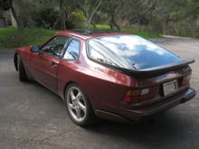 Left rear quarter photo of the 944 turbo