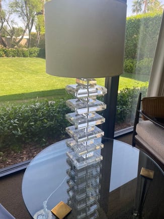 I had to add this but Lucite is very in out there and I suspect this was not a thing back then but I designed nearly this exact lamp back in the 1970's in HS for my parents house. I actually designed other lucite items. The company I had manufacture them for me patented and sold without my knowledge.