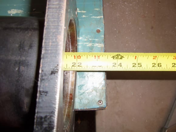 Middle SuperBearing in place, 22" from the front flange.