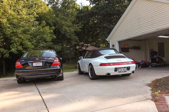 95 993 Cabriolet with Old Friend - Loved the E55 AMG 2