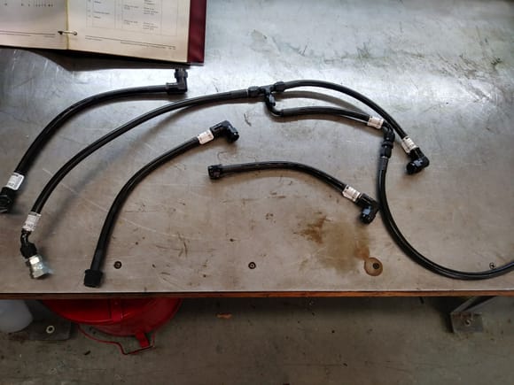 Here is the set of fuel lines before installation.  