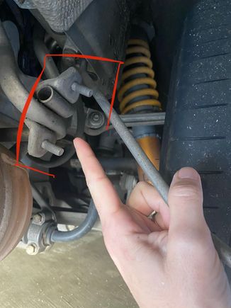 Attachment point on the car (the 2 studs)