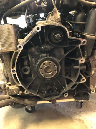 Engine after flywheel removal