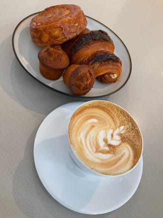 happy thoughts. $40 latte @cafeMO and insane pastries  with 10 lbs of butter @arsicultbakery owned by  fellow RL’ster in SF 