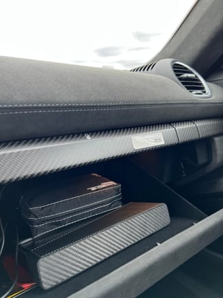 Carbon car document holder/box