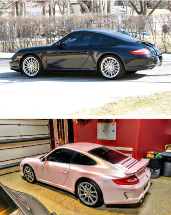 Before & After the pink pearl 997 C2S project 