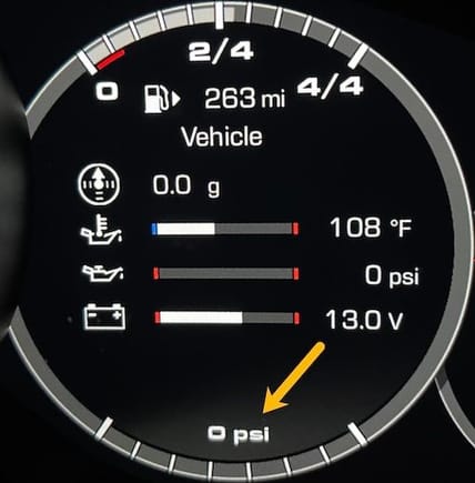 The Boost Tube (bottom of the gauge) and the G-force "Deceleration" view on the Customized 4-line display